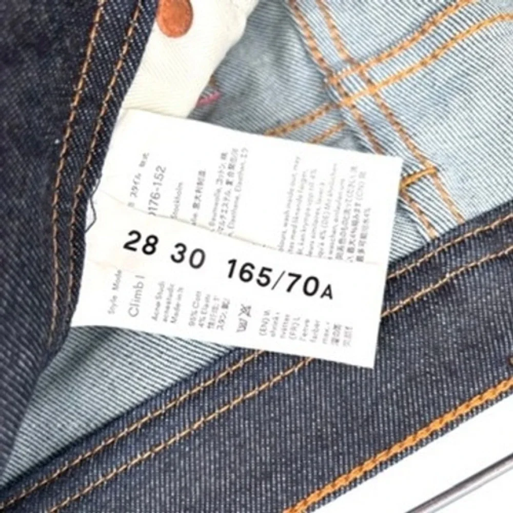 Acne Studios Climb Indigo Slim Tapered Stretch Denim Skinny Jeans Dark 28x30‎